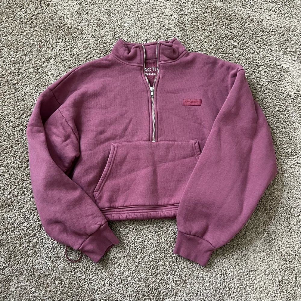 SET Active Purple Cropped Pullover